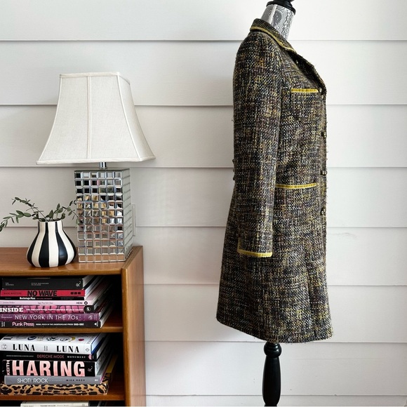 Vintage Georgiou Tweed Coat with Velvet Trim - Picture 8 of 10